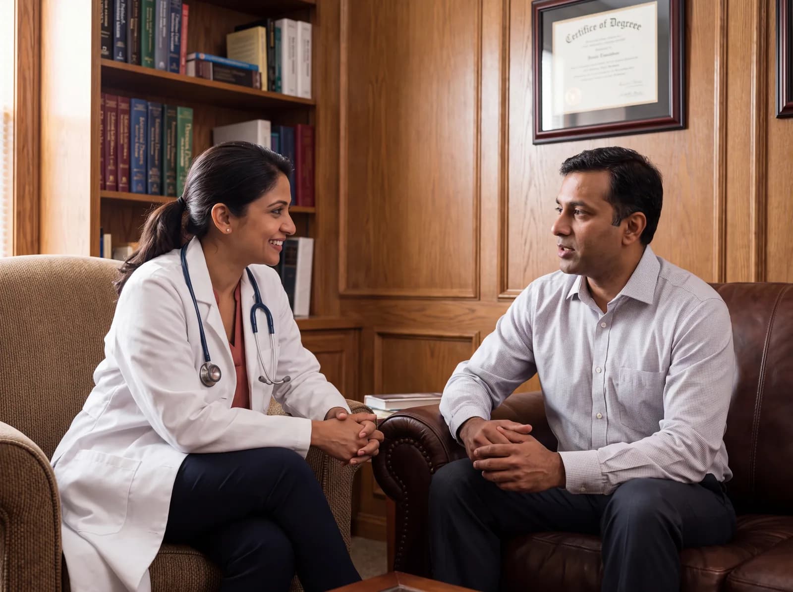 Doctor consulting a patient